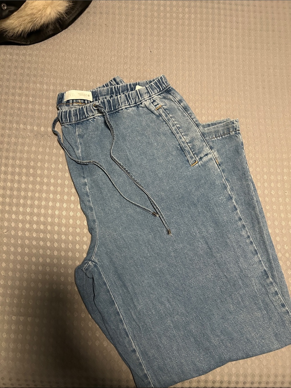 Zara Light Blue Women's Denim Pants